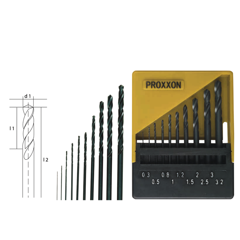 Set Di 10 Punte Elicoidali In HSS Da 0 30 A 3 2 Mm Utensileria Revelli